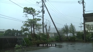 B-Roll of MCAS Iwakuni residents learning why typhoon preparation is vital while living in Japan
