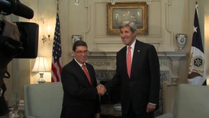 Secretary Kerry with Cuban Foreign Minister Rodriguez