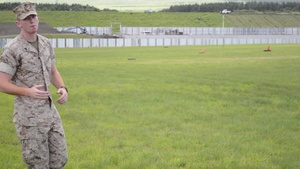 Marines set up communication equipment during Exercise Eagle Wrath