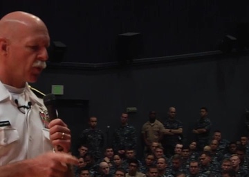 U.S. Pacific Fleet Commander hosts an All Hands Call and Townhall meeting at Yokosuka Naval Base