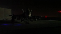 U.S. Marines Fly Night Strikes in Southwest Asia (b-roll)