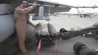 U.S. Marines Launch for F/A-18 strikes in Southwest Asia (b-roll)