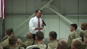 SECDEF Carter Speaks with Troops in Iraq