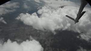 KC-135 Refuels F-15's, Part Two
