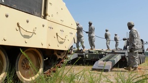 287th Transportation Company Supports 155th ABCT, XCTC