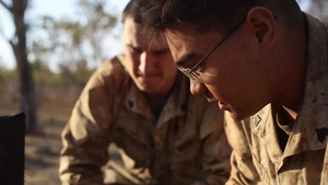 U.S. Marines Support Australian Soldiers with Bird's-Eye View (B-ROLL)