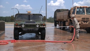 Soldiers Visit the Wash Rack in Preparation to Return Home