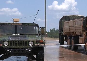 Soldiers Visit the Wash Rack in Preparation to Return Home