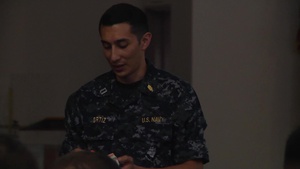 B-Roll of MCAS Iwakuni Marines completing annual training with group discussions, presentations