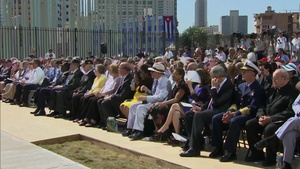 Flag Raising Ceremony at US Embassy in Cuba 2nd Angle