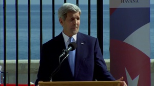 Flag Raising Ceremony at US Embassy in Cuba (Spanish)