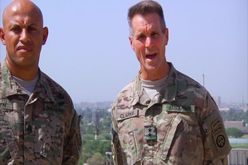 DVIDS - Video - Maj. Gen. Richard Clarke and Division Command Sgt. Maj ...