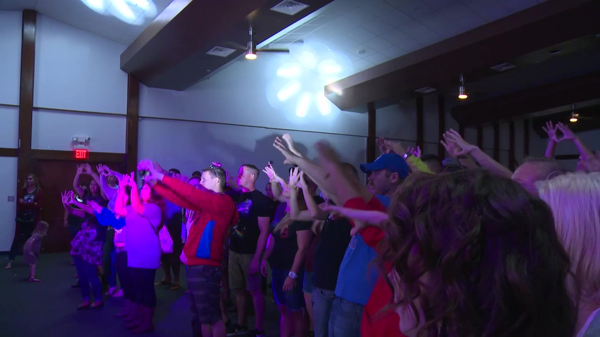 American electronic music duo 3oh!3 dropped by Andersen to perform for service members and their families. Airman First Class Ameka Mmoh was front and center for their performance in Guam.