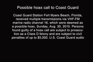 Possible hoax call to Coast Guard