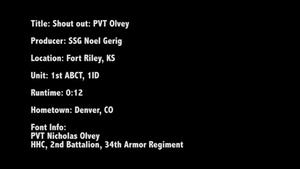 PVT Nicholas Olvey