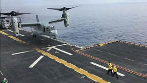 Exercise Dawn Blitz 2015 Osprey taking from USS Boxer