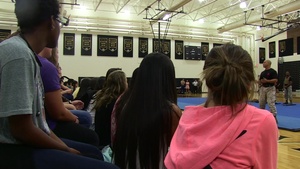 Marines Show Local High Schoolers Martial Arts Techniques