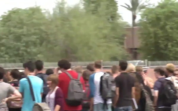 All-Marine Soccer Team and Martial Arts Instructors Visit Paradise Valley High School