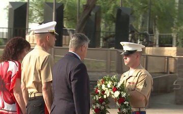 Rep. Sonny Borrelli Lays Memorial Wreath During Marine Week Phoenix