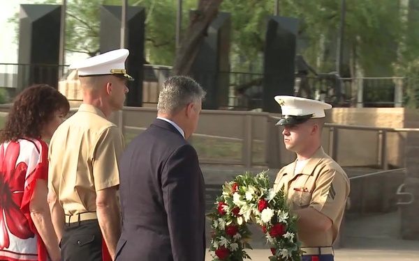 Rep. Sonny Borrelli Lays Memorial Wreath During Marine Week Phoenix