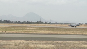 Two MC12s Take Off and Land