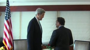 Secretary Kerry Meets with Brunei Sultan Hassanal Bolkiah at the Palace Hotel, in New York City