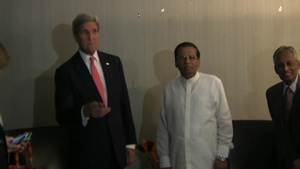 Sec. Kerry meets Sri Lanka President Maithripala Sirisena
