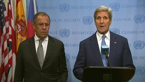 Secretary Kerry Meets with Russian Foreign Minister Sergey Lavrov at the United Nations