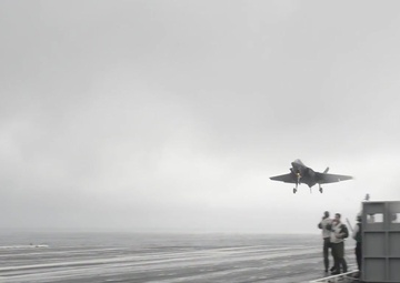 F-35C Lightning II Arrival Aboard USS Dwight D. Eisenhower (CVN 69) - October 2, 2015