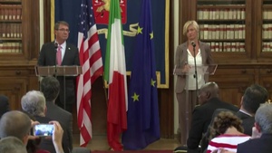 Secretary Carter and Italian Defense Minister Brief Reporters
