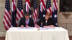 Secretary Carter and Australia's Defence Minister Payne Sign Bilateral Statement