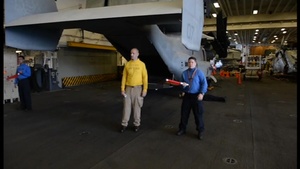 USS Essex Air Department Sailors Hangar Bay Fire Drill