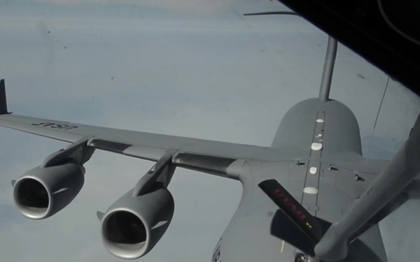 KC-135 Refuels C-17, 17 Aug 2015
