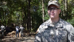2nd Lt. Eric Gajentan - S.C. Army National Guard Helps Repair Roads