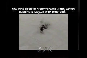 Coalition Airstrike Hits a Daesh Headquarters in Raqqah, Syria
