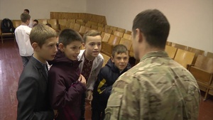 Sky Soldiers visit Ukrainian Elementary Students
