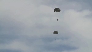 Belgian Paratroopers Jump at Trident Juncture 2015