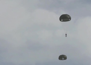 Belgian Paratroopers Jump at Trident Juncture 2015
