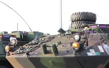 Light Armored Vehicle Test Drive During Trident Juncture 15 (B-Roll)