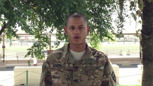 SGT Luis E. Gonzalez Cleveland Cavaliers Shout Out