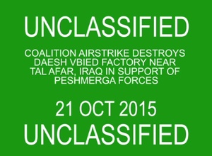 Coalition Strikes a Daesh IED Facility in Tal Afar, Iraq