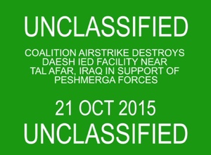 Coalition Strikes a Daesh IED Facility in Tal Afar, Iraq