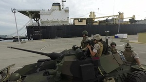 B-Roll (Quad Copter): Marine LAV Test Drive