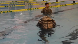 Gym Drown Proofing Exercise of Commanders Prime Time Training 39th and 128th Signal Bn