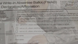The Adjutant General of the Army-Absentee Voting Message