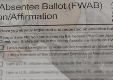 The Adjutant General of the Army-Absentee Voting Message