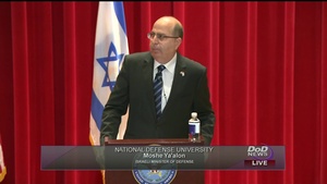 U.S. Defense Secretary Ash Carter and Israeli Defense Minister Moshe Yaalon Speak at National Defense University
