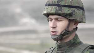 Latvian officer talks urban ops at Trident Juncture