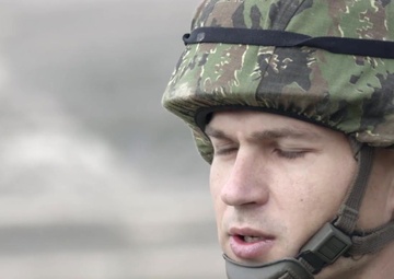 Latvian officer talks urban ops at Trident Juncture