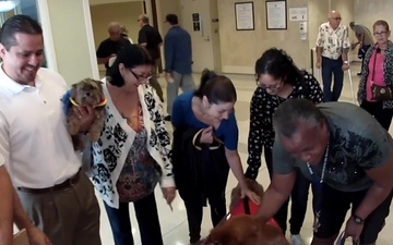 Veterans Receive Unusual Visit from Therapy Dogs